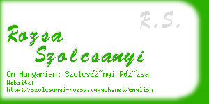 rozsa szolcsanyi business card